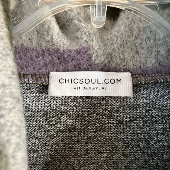 Chic Soul Time To Bolt Sweater Top Striped Multi-Color Cowl Neck NWOT Size 2X - Picture 5 of 11